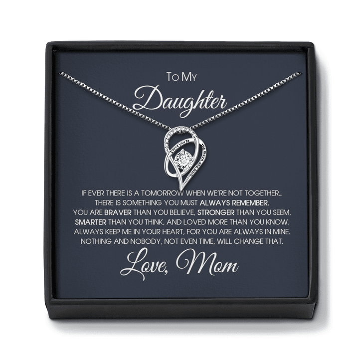 Heart Necklace Gift For Daughter From Mom Daughter Mother Necklace Always Keep Me In Your Heart
