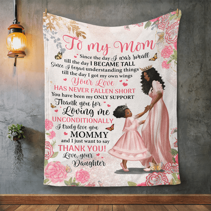 African American Mother's day Blanket Since The Day I Was Small Daughter To Mom Mother's Day Gift