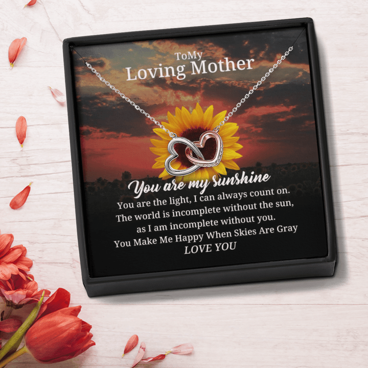 Mother's day gift for mom mother necklace you are my sunshine love you Necklace sunflower mother's day necklace gift to my mom necklace mothers day gift