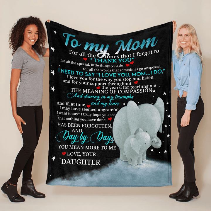 Mother's day blanket for mom I need to says I love you mom I do elephant blanket gift for mom from daughter happy mother's day blanket