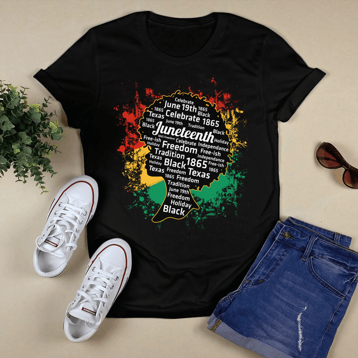 Shirt for juneteenth day african american independence shirt afro girl juneteenth 1865 shirts