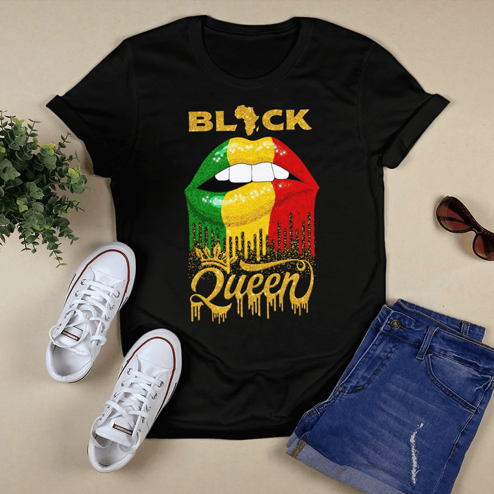 Juneteenth shirt for black girl African American Juneteenth day black history shirt black queen lips women shirt