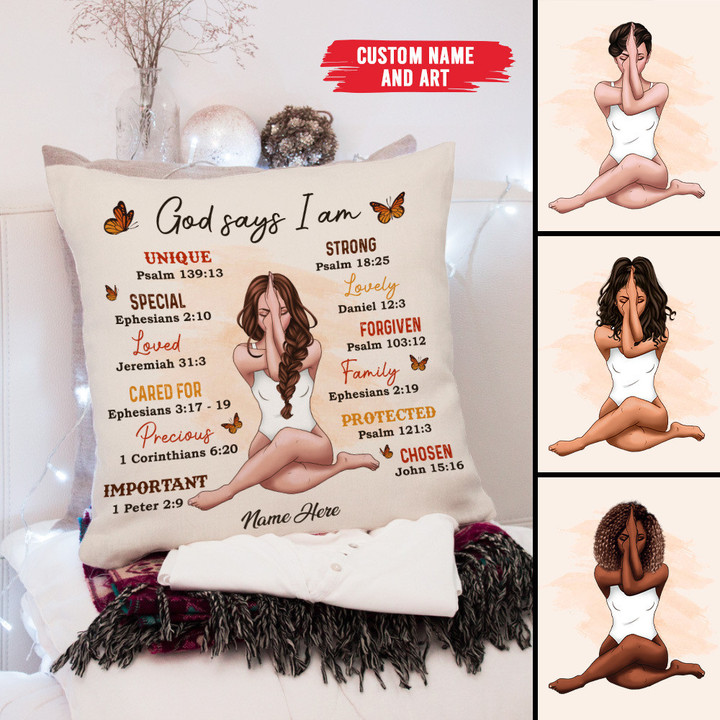 Personalized God Says I Am Pillowcases, Christian Religious Inspirational Gifts For Women