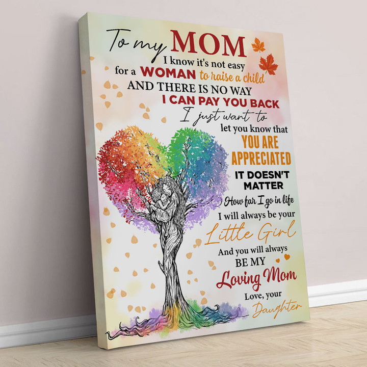 African American You'll Always Be My Loving Mother Poster Canvas, Birthday Mother's Day Gifts For Mom
