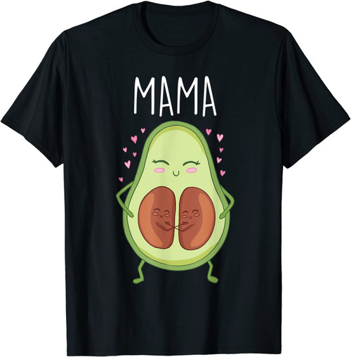 Avocado Mom Of Twins Pregnancy Announcement T-Shirt