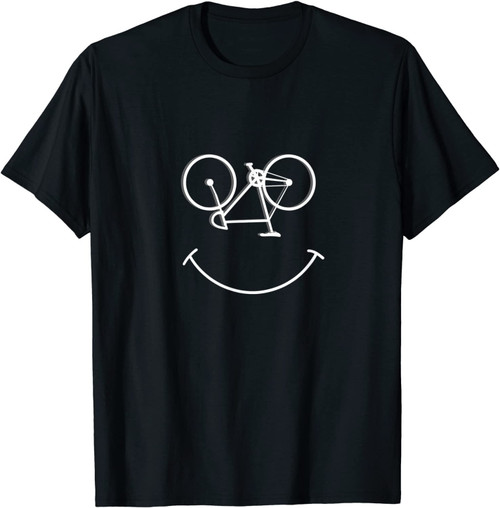 Cyclist Smiley Face Gift Idea T-Shirt