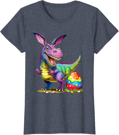 nztshirt Dino Bunny Dinosaurs Hunt Eggs Happy Easter Outfit Boy T-Shirt