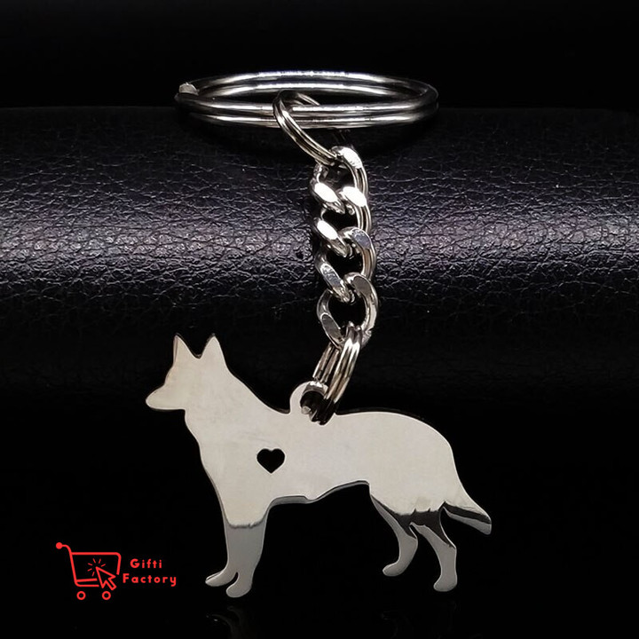 Shepherd Silver Color Stainless Steel Keychain