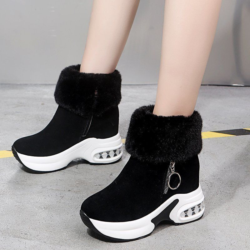 Winter Snow Ankle Boots Warm Fur Arch Support Women Shoes - Heccie