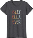 Damen Best Ella Ever Retro Vintage Vornamen Geschenk T-Shirt
