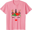 Süßes Einhorn Rentier Weihnachts Damen Geschenk T-Shirt