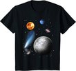 Weltraum Motiv Universum Sterne Sonnensystem Planeten Sonne T-Shirt