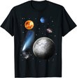 Weltraum Motiv Universum Sterne Sonnensystem Planeten Sonne T-Shirt