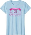Damen 21. Geburtstag Mädchen Geschenk - 21 Jahre Party Gästebuch T-Shirt