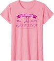 Damen 21. Geburtstag Mädchen Geschenk - 21 Jahre Party Gästebuch T-Shirt