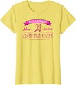 Damen 21. Geburtstag Mädchen Geschenk - 21 Jahre Party Gästebuch T-Shirt