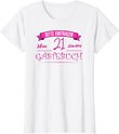 Damen 21. Geburtstag Mädchen Geschenk - 21 Jahre Party Gästebuch T-Shirt