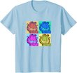 Garfield Pop Color 4 Grid T-Shirt