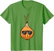 Zwiebel mit Sonnenbrille Gemüse Zwiebeln T-Shirt