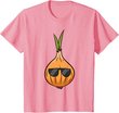 Zwiebel mit Sonnenbrille Gemüse Zwiebeln T-Shirt