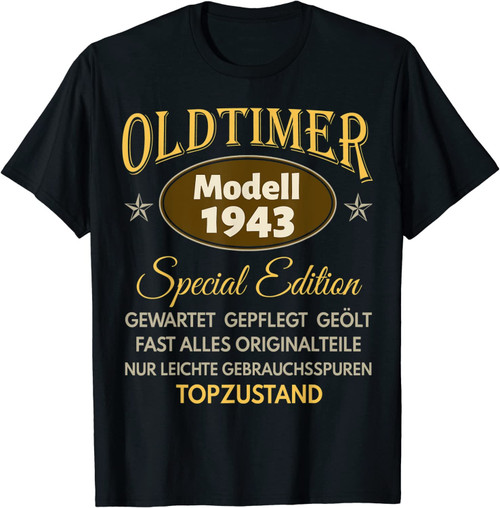 79. Geburtstag Damen Herren 79 Jahre 1943 Lustig Geschenk T-Shirt