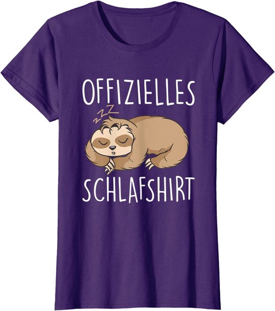 Süßes Schlafendes Faultier | Schalfanzug Bettzeug Schlaf T-Shirt