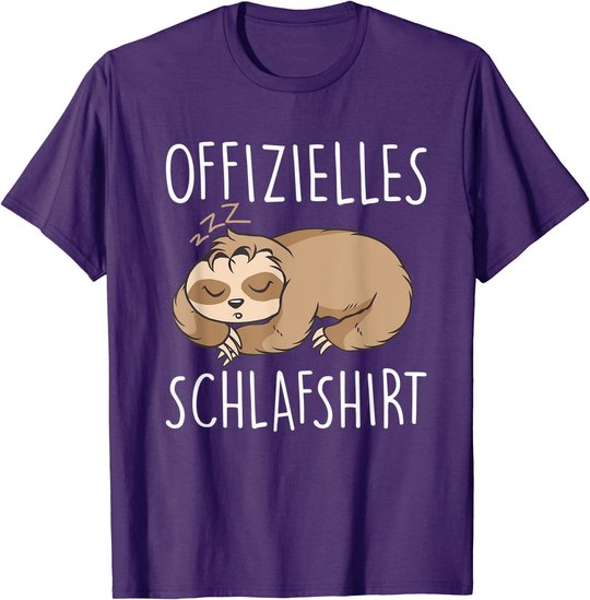 Süßes Schlafendes Faultier | Schalfanzug Bettzeug Schlaf T-Shirt
