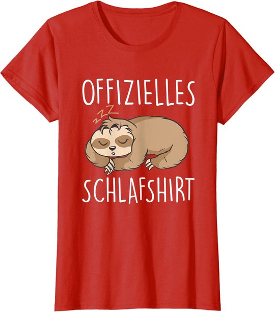 Süßes Schlafendes Faultier | Schalfanzug Bettzeug Schlaf T-Shirt