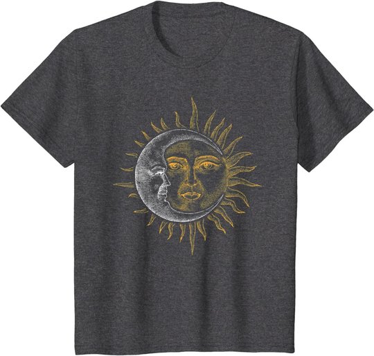 Vintage Astronomie Sterne Sonne Mond Planeten Astronaut T-Shirt
