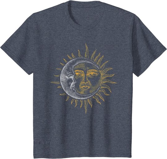 Vintage Astronomie Sterne Sonne Mond Planeten Astronaut T-Shirt
