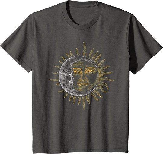 Vintage Astronomie Sterne Sonne Mond Planeten Astronaut T-Shirt