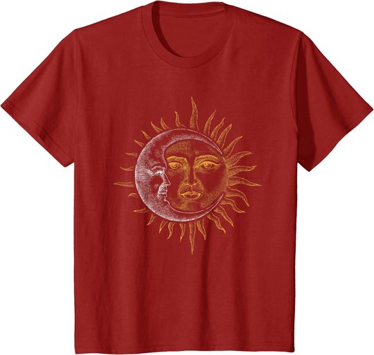 Vintage Astronomie Sterne Sonne Mond Planeten Astronaut T-Shirt