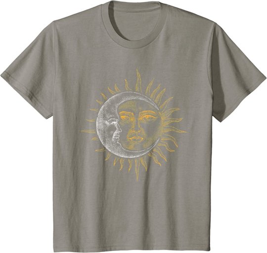 Vintage Astronomie Sterne Sonne Mond Planeten Astronaut T-Shirt