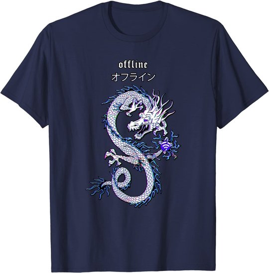 Dragon Streetwear E-Girl aesthetic edgy Vaporwave E-Boy 90s T-Shirt