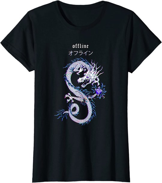 Dragon Streetwear E-Girl aesthetic edgy Vaporwave E-Boy 90s T-Shirt