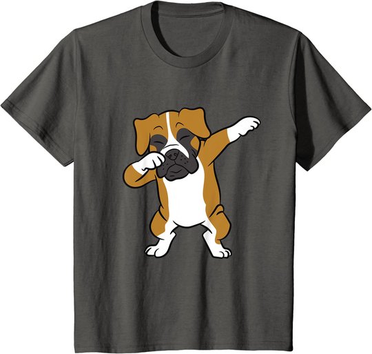 Dabbing Box Hund Kinder Boxer Hunde T-Shirt