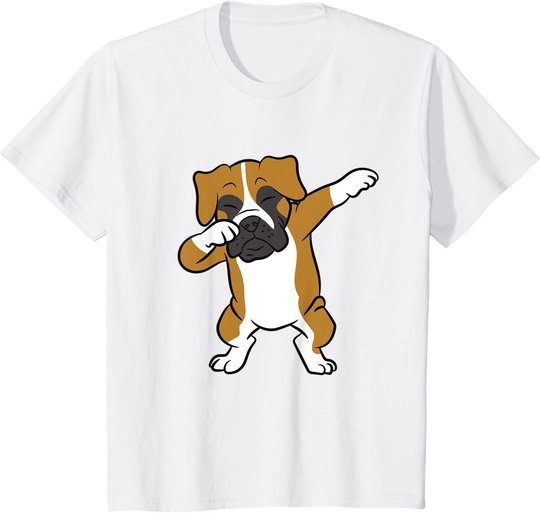 Dabbing Box Hund Kinder Boxer Hunde T-Shirt