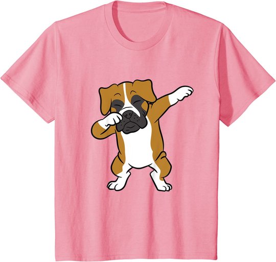 Dabbing Box Hund Kinder Boxer Hunde T-Shirt