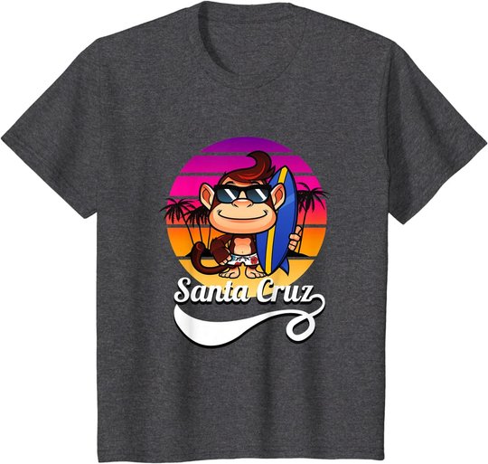 Surferaffe Santa Cruz California Retro Sun Fun T-Shirt