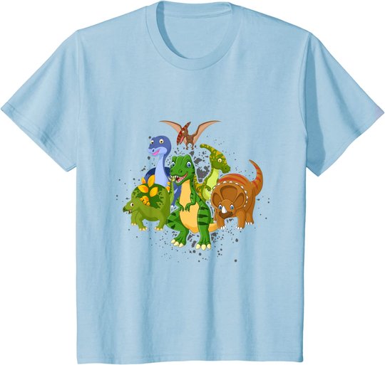 Arten von Dinosauriern Reptilien Dino Kinder Tyrannosaurus T-Shirt