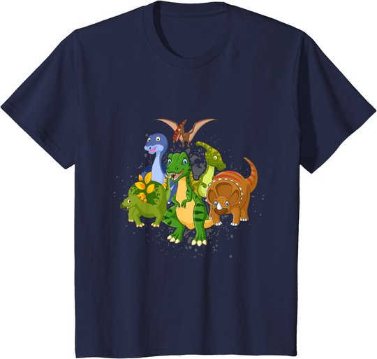 Arten von Dinosauriern Reptilien Dino Kinder Tyrannosaurus T-Shirt