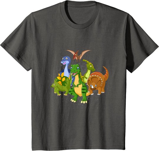 Arten von Dinosauriern Reptilien Dino Kinder Tyrannosaurus T-Shirt