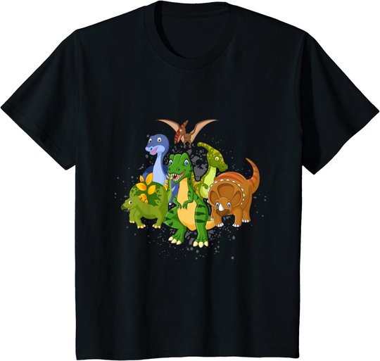 Arten von Dinosauriern Reptilien Dino Kinder Tyrannosaurus T-Shirt