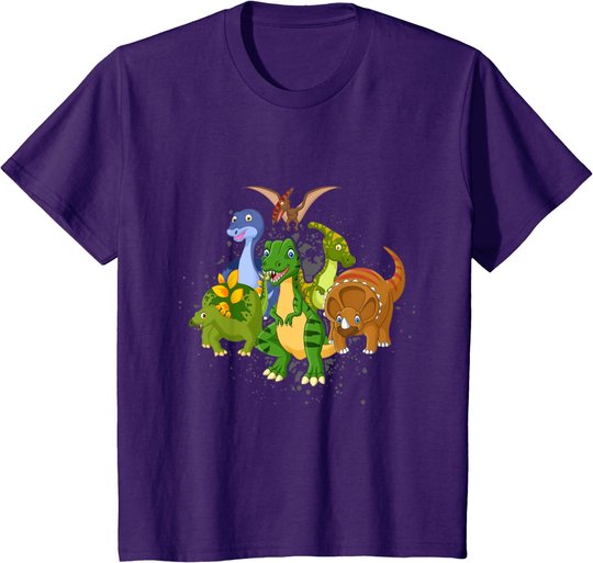 Arten von Dinosauriern Reptilien Dino Kinder Tyrannosaurus T-Shirt