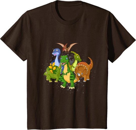 Arten von Dinosauriern Reptilien Dino Kinder Tyrannosaurus T-Shirt