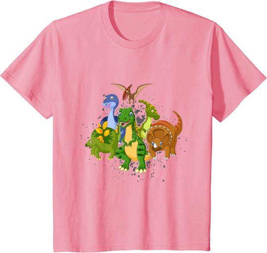 Arten von Dinosauriern Reptilien Dino Kinder Tyrannosaurus T-Shirt
