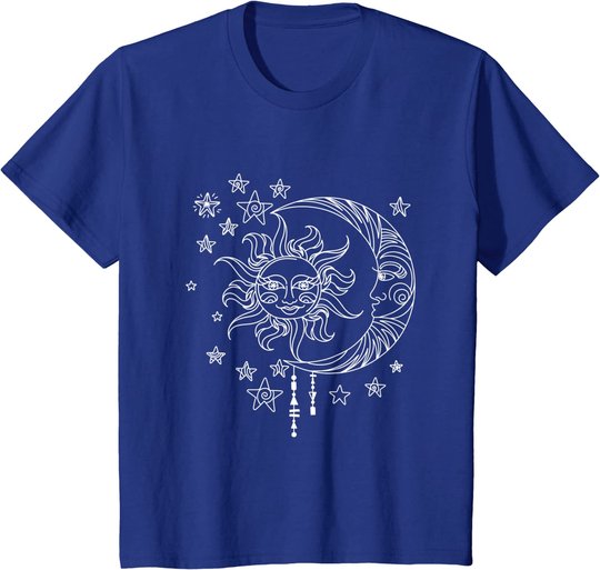 Sonne Mond Sterne Traumfänger T-Shirt