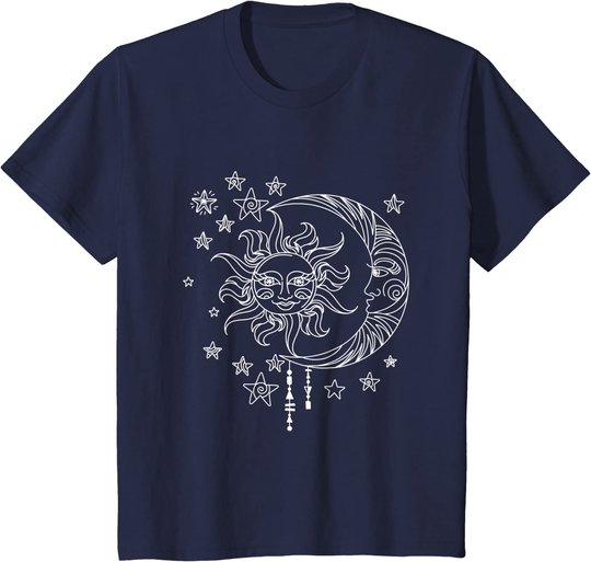 Sonne Mond Sterne Traumfänger T-Shirt