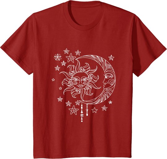 Sonne Mond Sterne Traumfänger T-Shirt