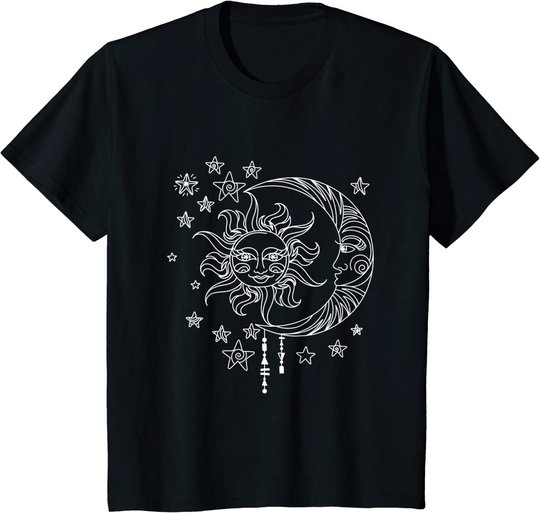 Sonne Mond Sterne Traumfänger T-Shirt
